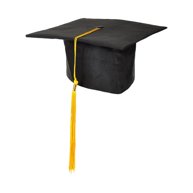 Graduation Mortarboard with Yellow Tassel