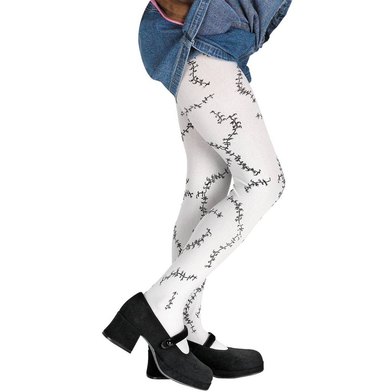 Halloween Girls Stitched White Stockings