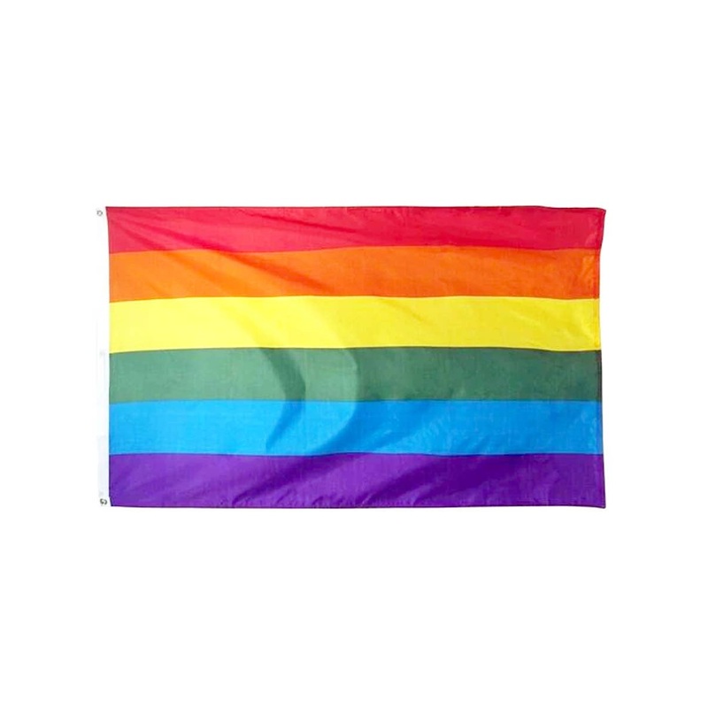 Large 90x150cm Mardi Gras Rainbow Pride Flag