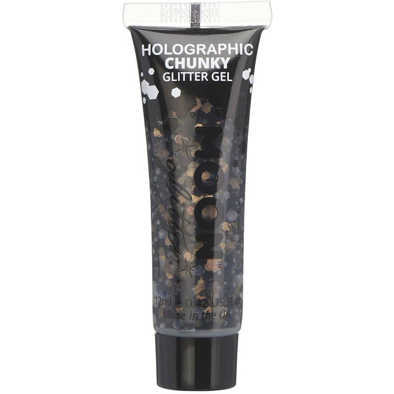 Moon Glitter Holographic Black Chunky Glitter Gel