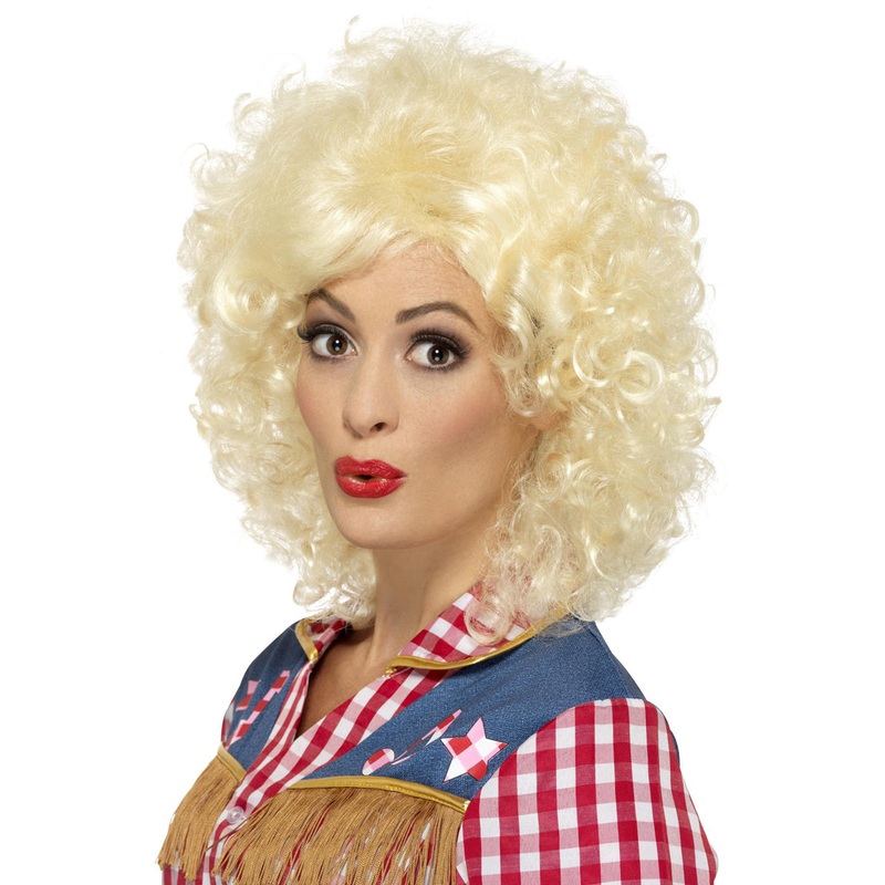 Rodeo Doll Womens Short Blonde Costume Wig