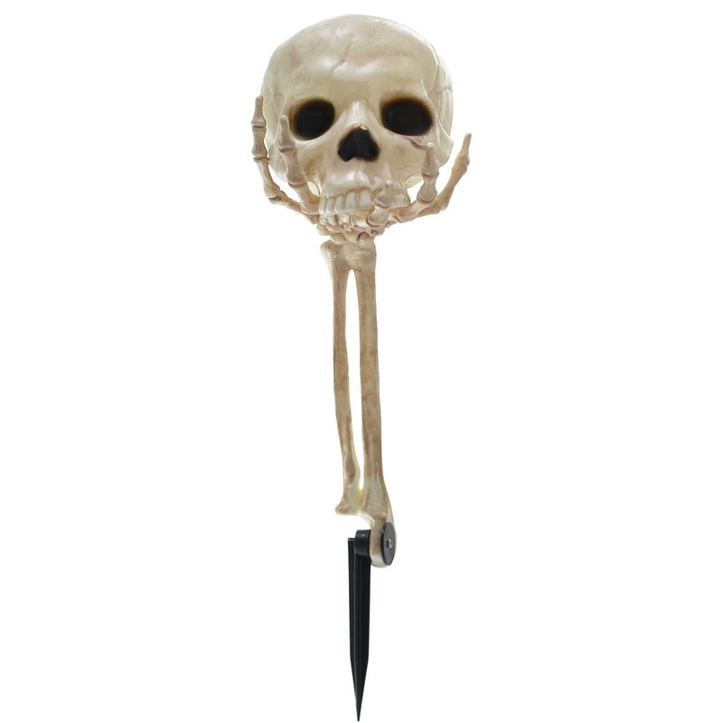Skeleton Head in Hand Garden Stake Halloween Decoration