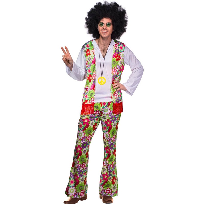 1970s Mens Cool Peace Hippie Costume