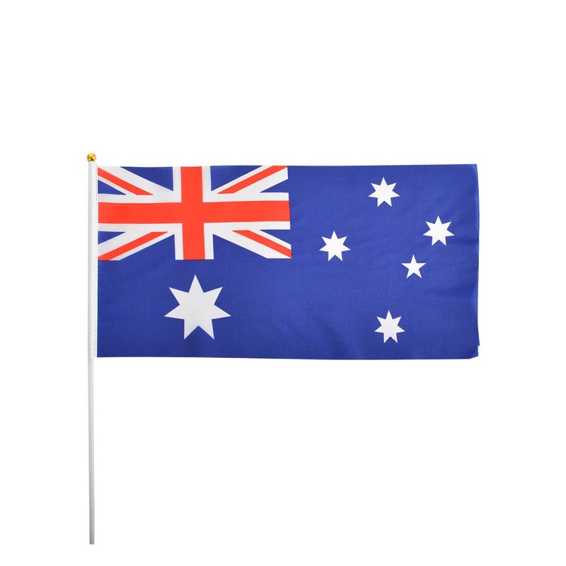4 Pack Of 40x20cm Aussie Flags on Pole