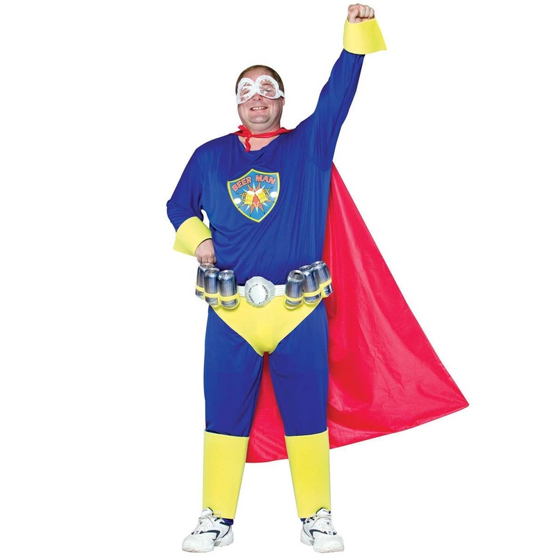 Beer Man Plus Size Mens Funny Superhero Costume