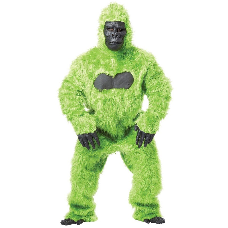 Bright Green Deluxe Gorilla Suit Adults Costume
