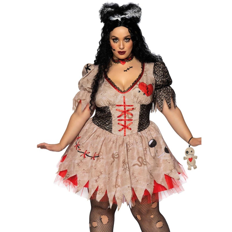 Deadly Voodoo Doll Plus Size Womens Halloween Costume