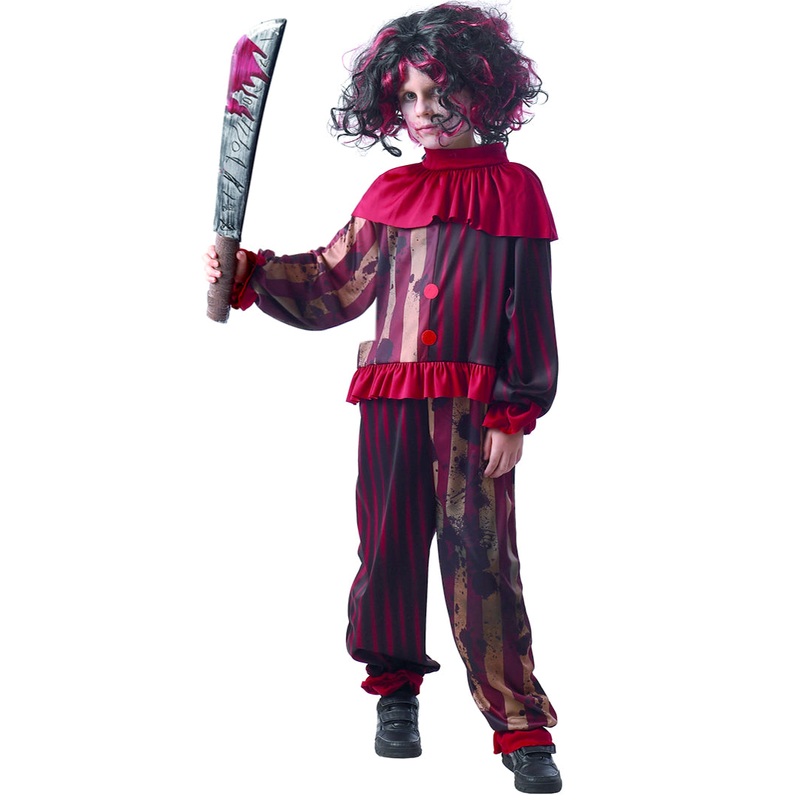 Evil Clown Boys Red and Black Halloween Costume