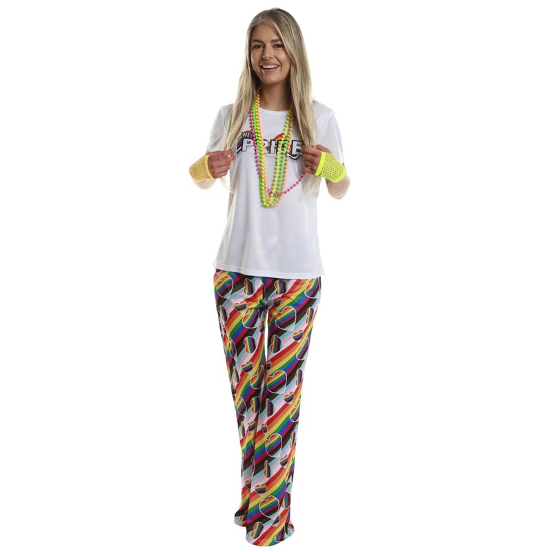 Flared Rainbow Pride Womens Costume Pants