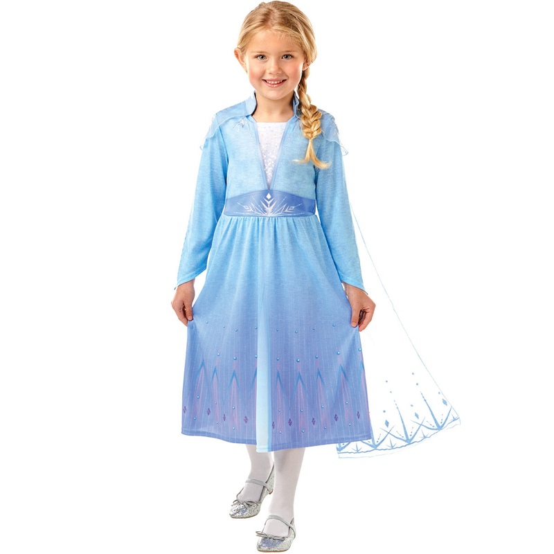 Frozen 2 Girls Deluxe Snow Queen Elsa Costume