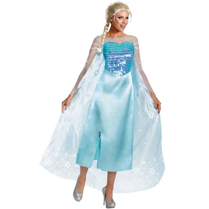 Frozen Womens Queen Elsa Fancy Dress Costume