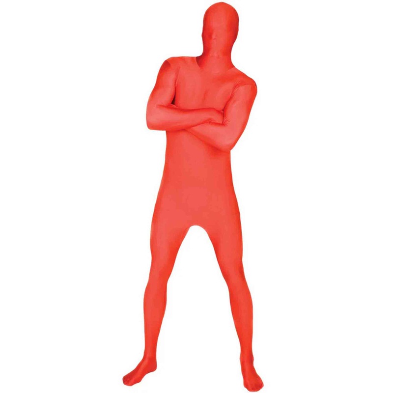 Full Body Plus Size Mens Red Morphsuit Costume