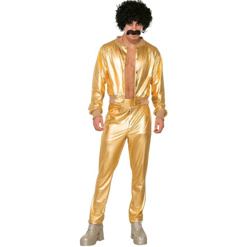 Golden Disco Singer Mens Plus Size Costume