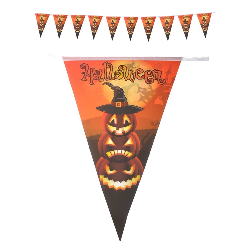 Halloween Orange Pumpkin Bunting Decoration