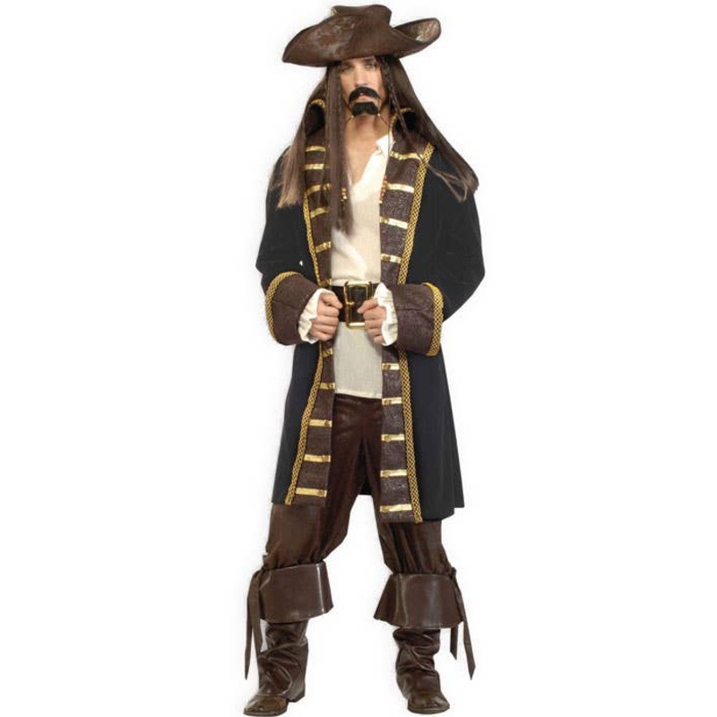 High Seas Deluxe Mens Pirate Captain Costume