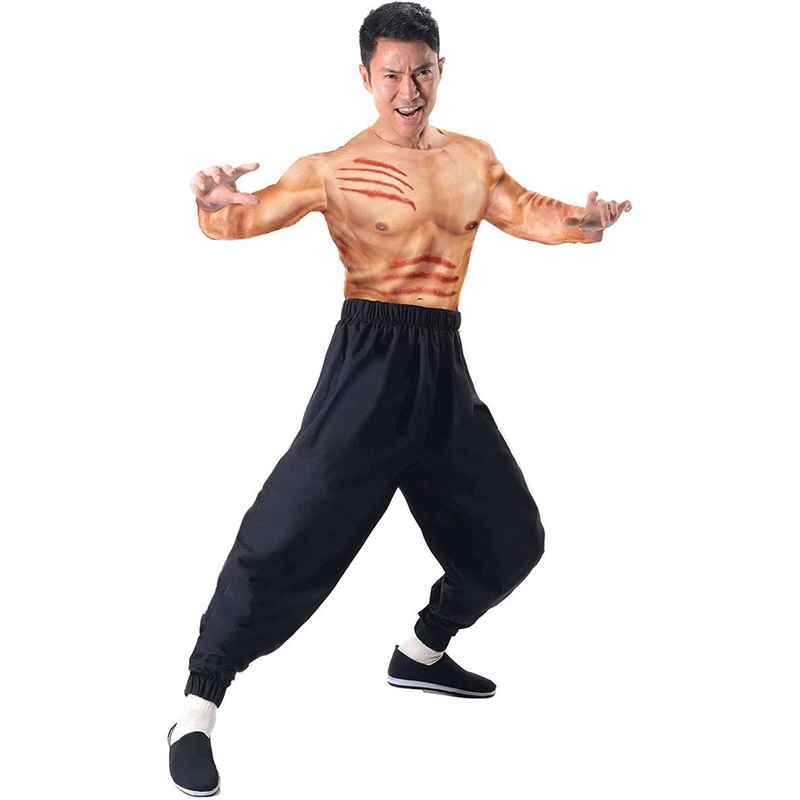 Licensed Bruce Lee Mens Muscle Shirt Kung Fu Costume