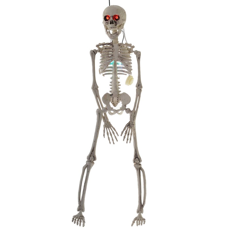 Light Up 50cm Hanging Skeleton Halloween Decoration