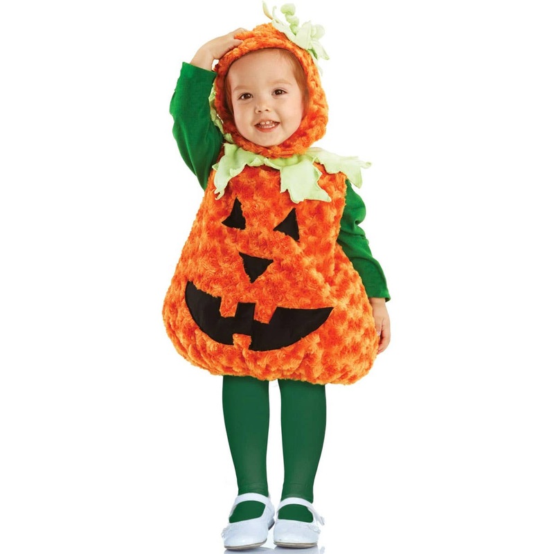 Plush Orange Pumpkin Kids Big Belly Costume
