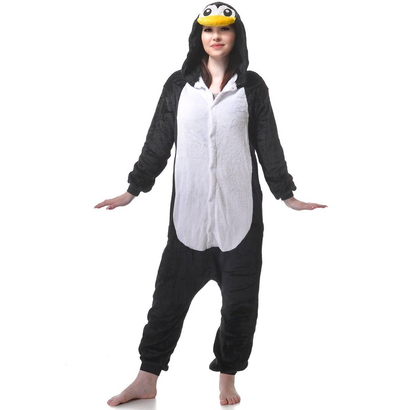 Plush Penguin Adults Onesie Fancy Dress Costume