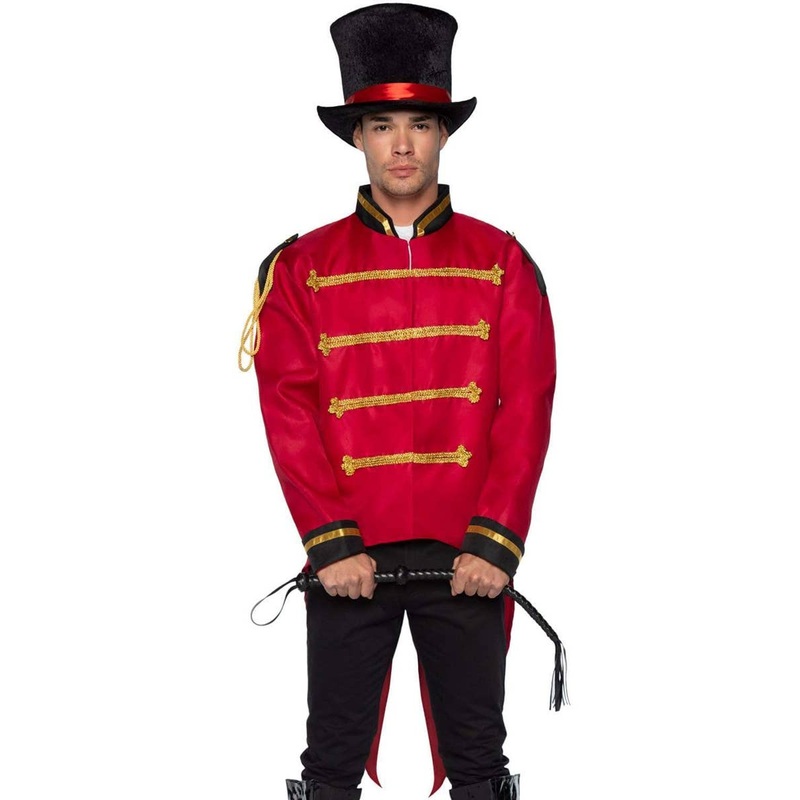 Ringmaster Mens Red Costume Jacket with Tails