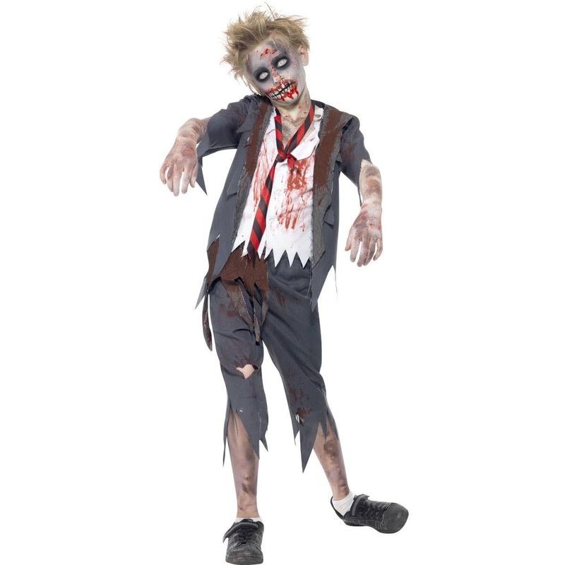 School Uniform Boys Zombie Costume