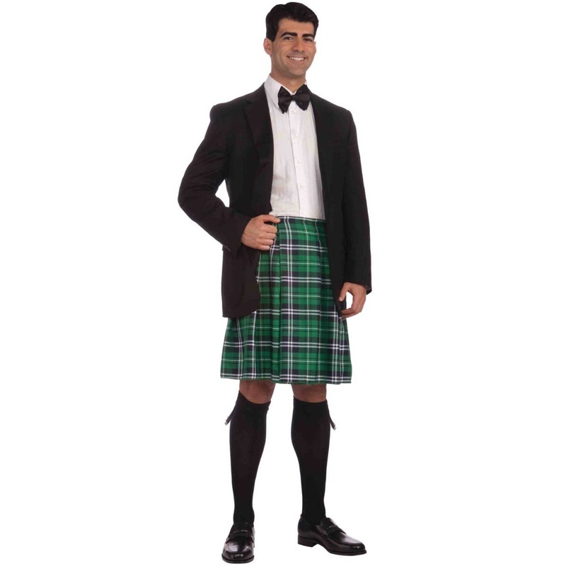 Scottish Green Gentleman's Costume Kilt