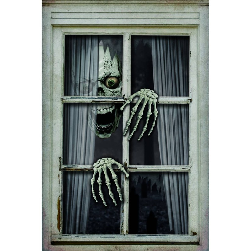 Skeleton in the Window Hanging Halloween Decoration