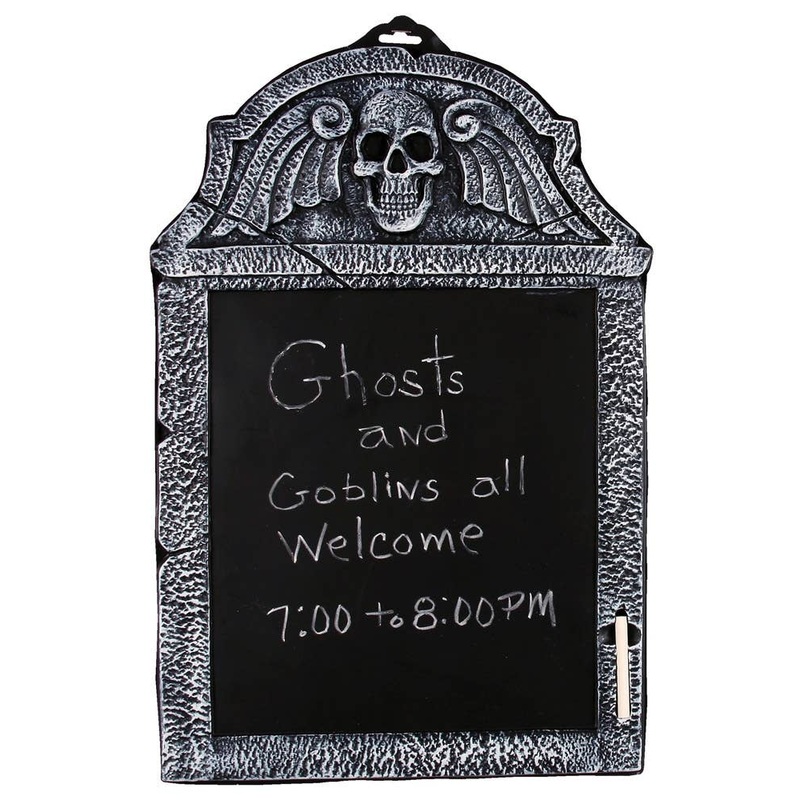 Skeleton Tombstone Chalkboard Halloween Decoration