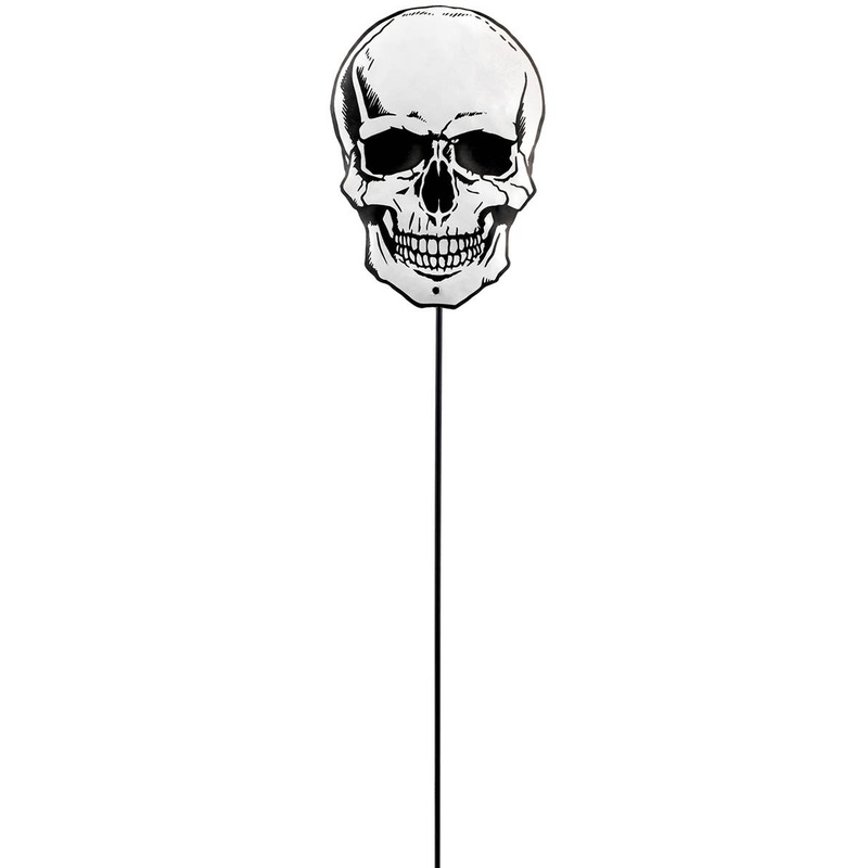 Skull Head Yard Stake Halloween Decoration