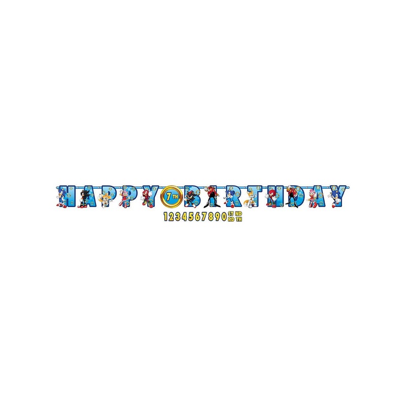 Sonic The Hedgehog Jumbo Add An Age Birthday Banner