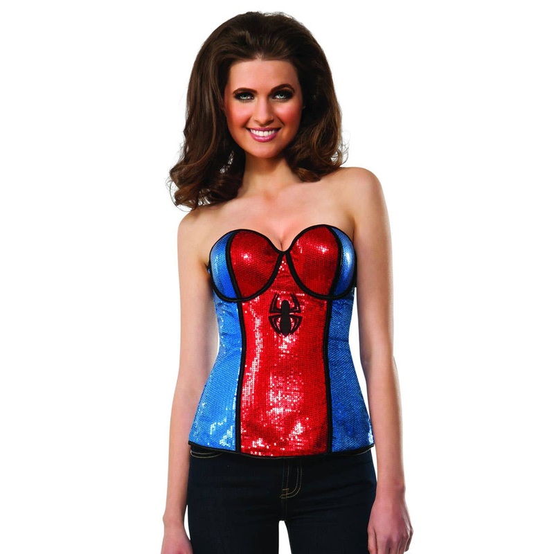 Spider Girl Sexy Sequinned Costume Corset