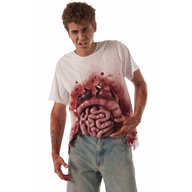 Spill Your Guts Zombie Mens Halloween Costume Shirt
