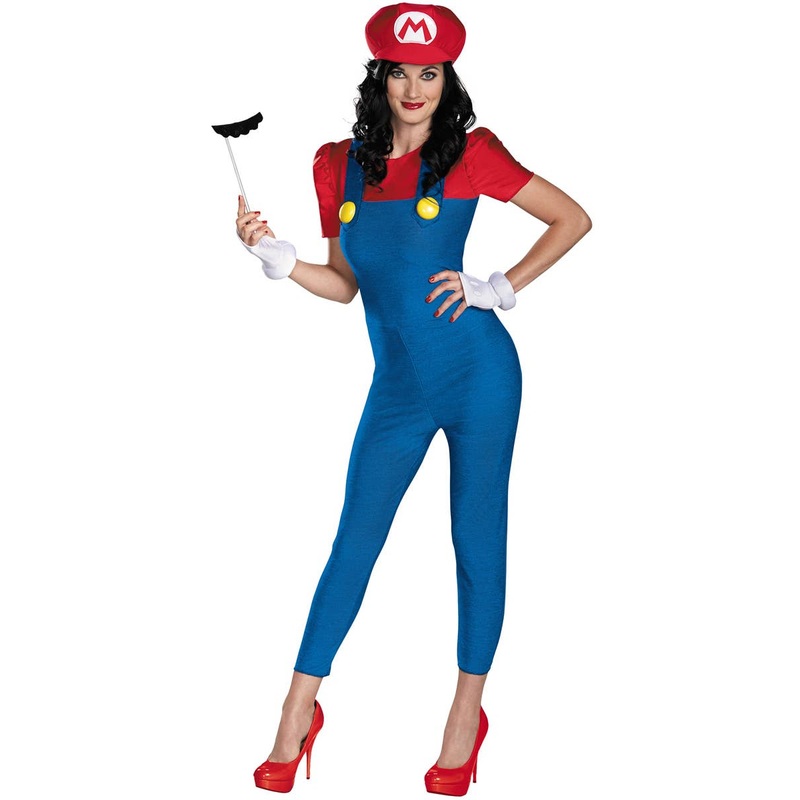 Super Mario Womens Deluxe Dress Up Costume