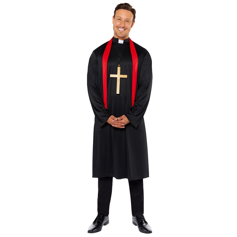 Vicar Mens Religious Plus Size Priest Costume