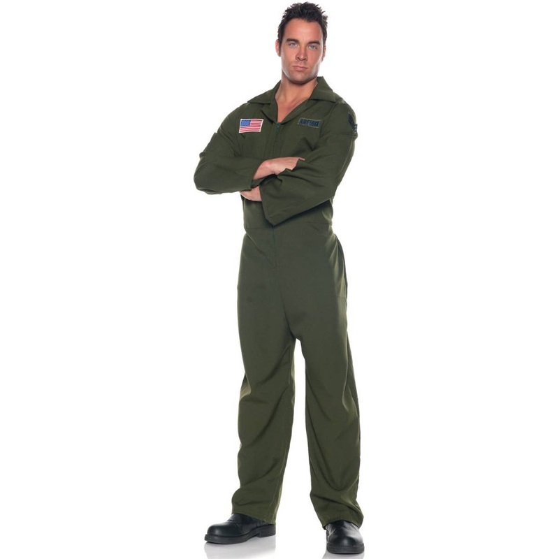 Air Force Plus Size Mens Khaki Aviator Costume