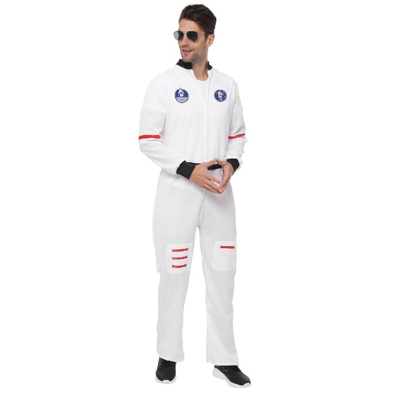 Astronaut Mens White Space Suit Costume
