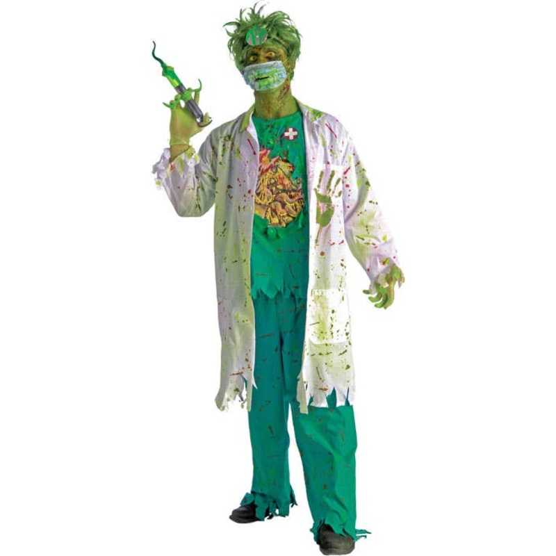 Biohazard Surgeon Mens Halloween Zombie Doctor Costume