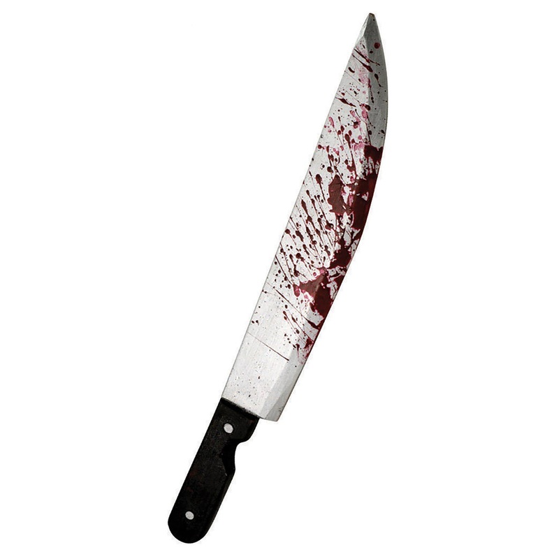 Blood Splattered Halloween Cleaver Costume Weapon
