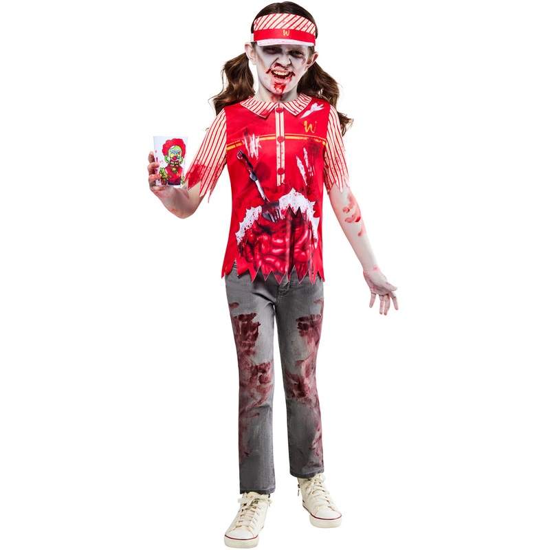 Burger Flipping Zombie Girls Halloween Costume