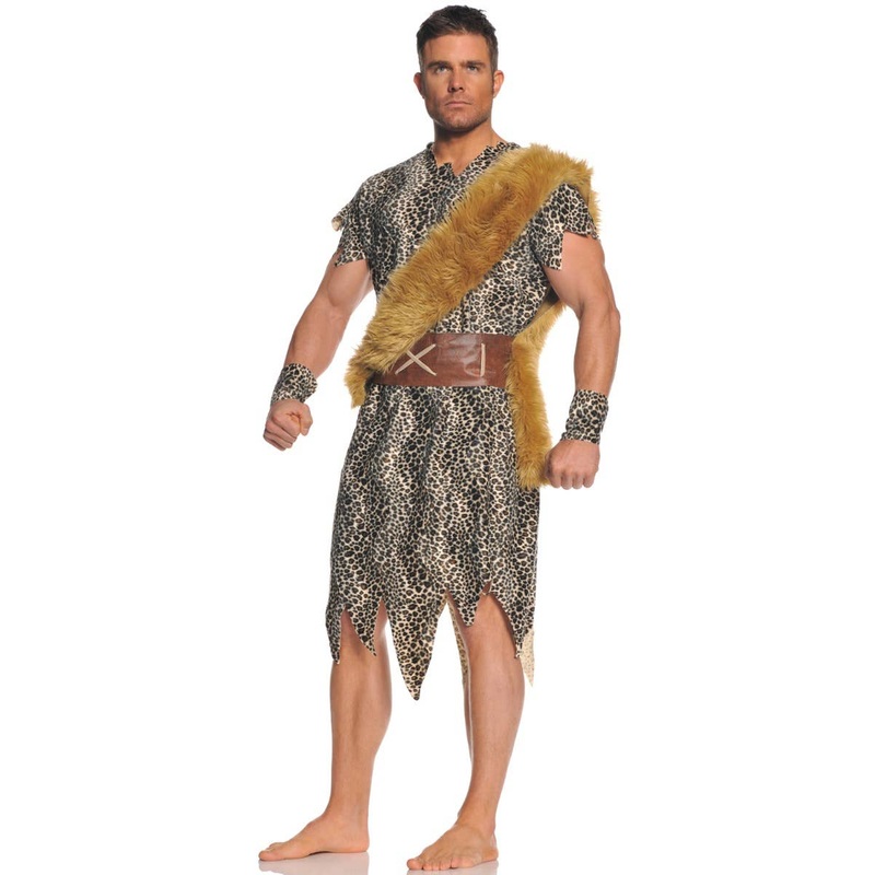 Cave Dweller Mens Caveman Fancy Dress Costume