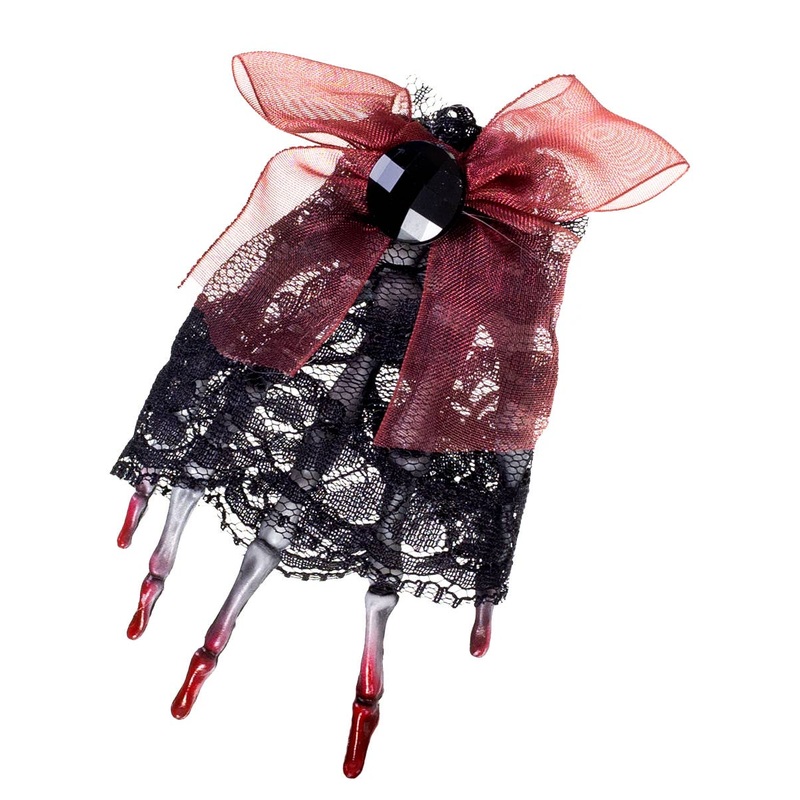 Day of the Dead Skeleton Hand Halloween Hair Clip