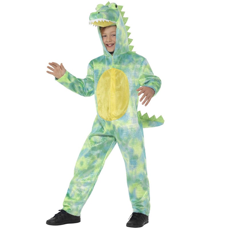Deadly Green Dinosaur Boys Onesie Costume