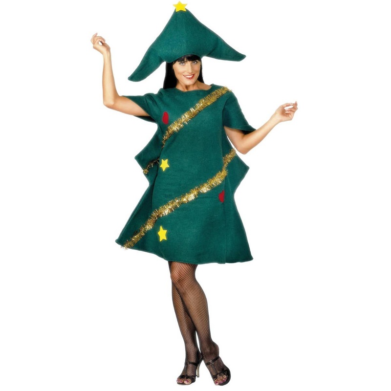 Festive Womens Novelty Christmas Tree Fancy Dress Costume