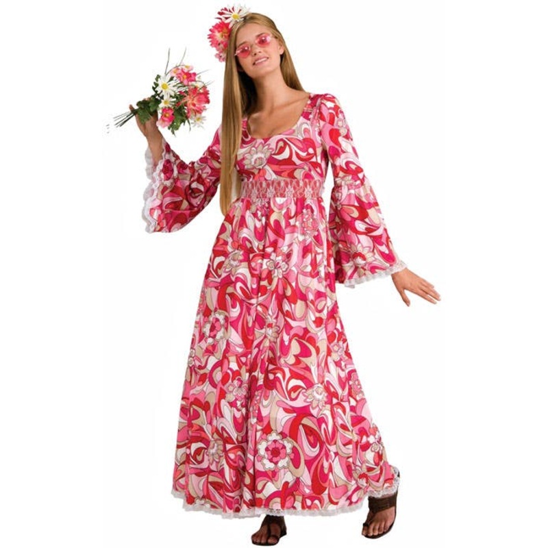 Flower Child 1970s Womens Hippie Costume