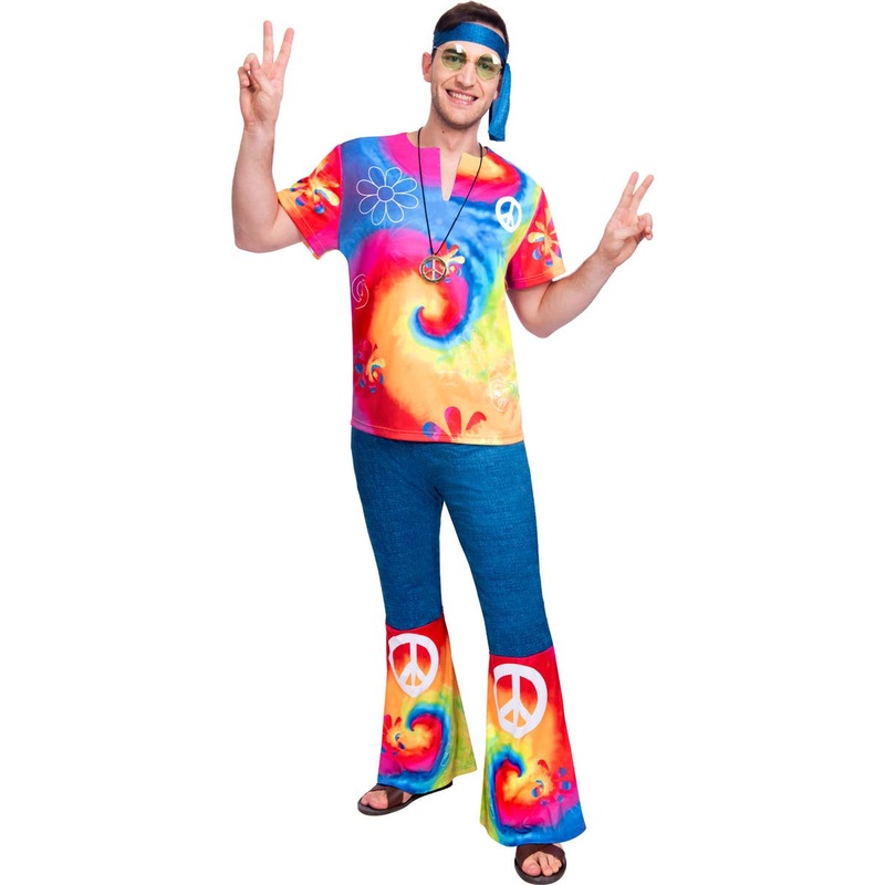 Free Spirit Mens 70s Hippie Costume
