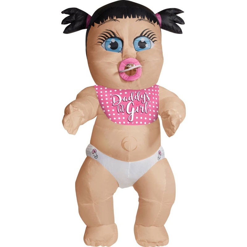 Funny Inflatable Daddy's Lil' Girl Baby Adults Costume