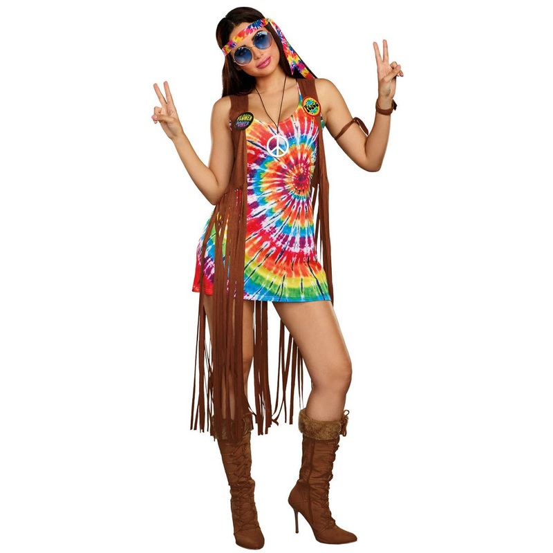Hippie Hottie Womens 1970s Costume