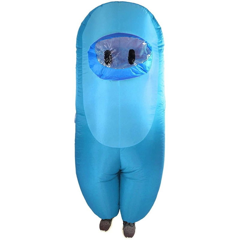 Inflatable Adults Light Blue SUS Crewmate Killer Costume