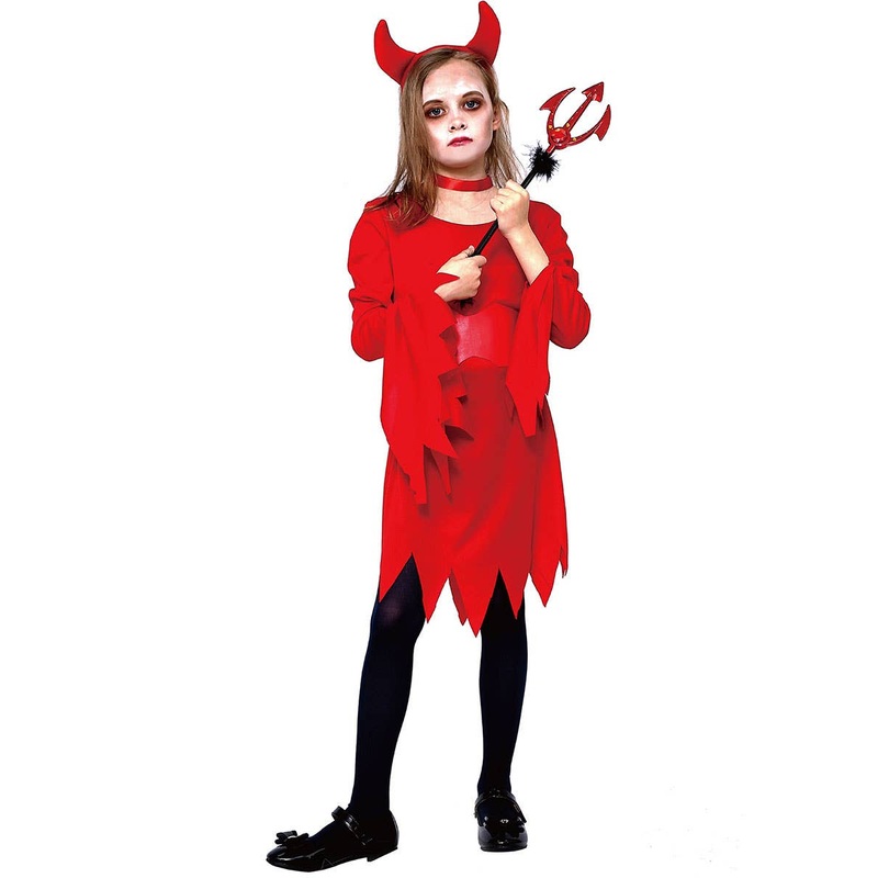 Little Red Devil Girls Halloween Costume
