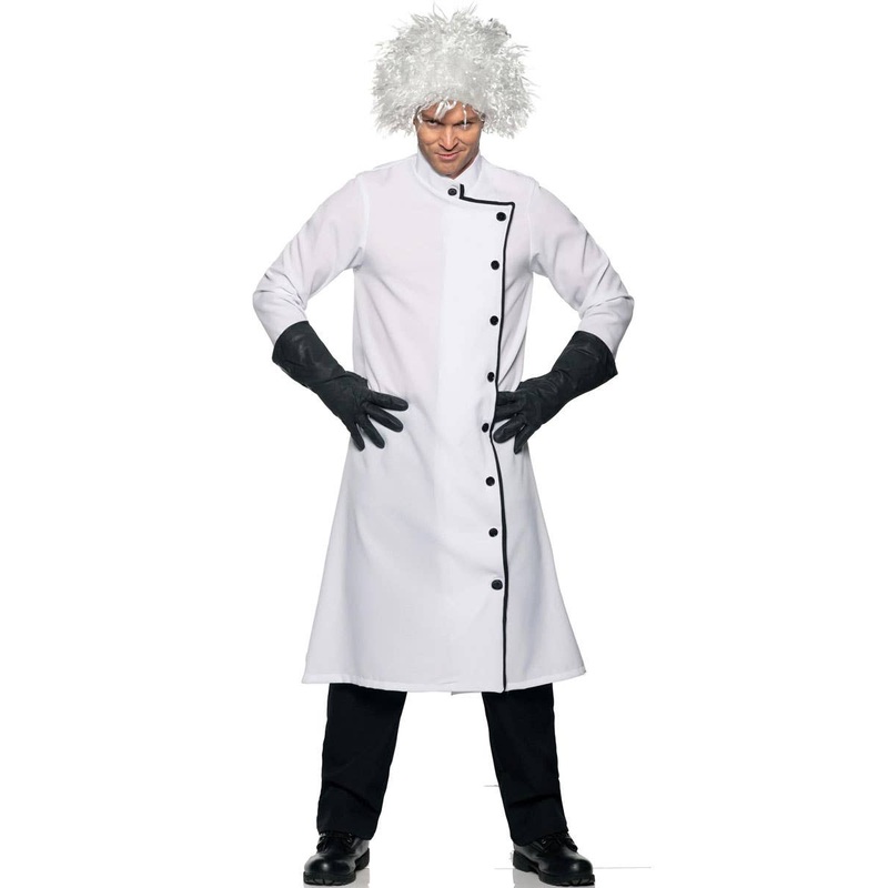Mad Scientist Mens White Lab Coat Halloween Costume